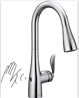 Moen 7594EWC Arbor MotionSense One-Handle Pulldown Kitchen Faucet - Chrome • $255