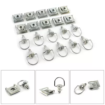 10Set Motorcycle Quick Release Bolts D-ring 1/4 Turn Race Fairing Fastener 15MM • $18.98