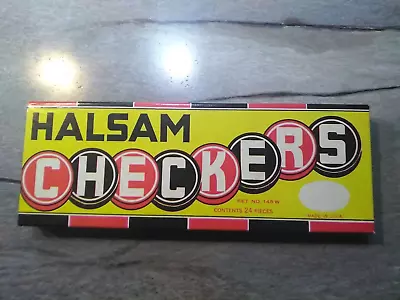 HALSAM Wooden Checkers No. 145 W Vintage 1940's In Original Box. • $19.99