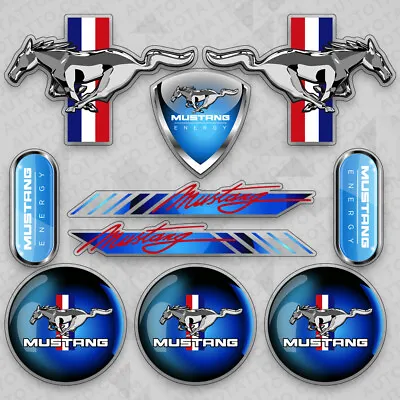 Ford Mustang GT Energy Horse Medal Sport Car Logo Sticker Vinyl 3D Decal Decor • $9.99