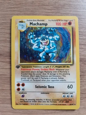 £4.99 • Buy Pokémon TCG Machamp Base Set 8/102 Holo 1st Edition Holo 