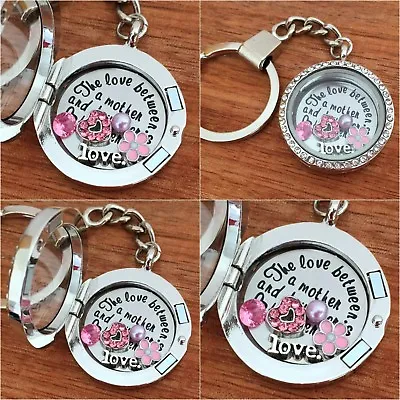 Memory Locket Keyring Birthday Xmas Gift For Her Aunt Sister Friend Teacher Mum • £6.99