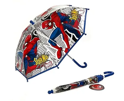 Marvel Spiderman Children's School Travel Gift Umbrella Brolly 38cm • £9.49