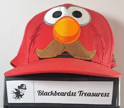 Sesame Street Elmo Face W/Mustache Hat Adult Snapback Adjustable  • $9.99