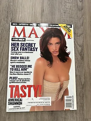 Maxim For Men Magazine # 25 January 2000 Shannon Elizabeth • $9.95