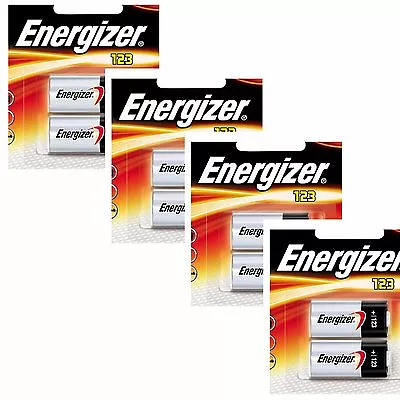 8 X Energizer CR123A CR123 123 3v Lithium Photo Battery Exp 2023 • £15.29