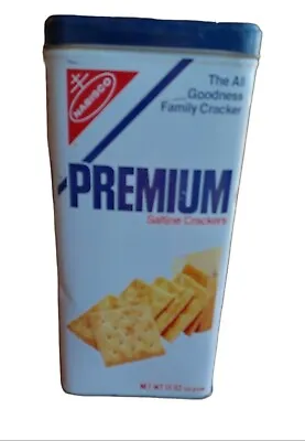 Nabisco Premium Saltine Crackers Tin 14 Oz 1978 • $15.99