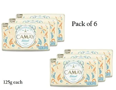 6 X Camay Natural Soap Bar 125g Each (Pack Of 6) • £12.99