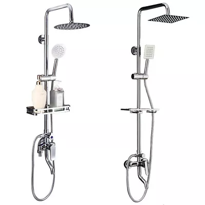 Bathroom Shower Faucet Set With Tub Spout 8 Rainfall Shower Fixture Wall Mounted • $57.99