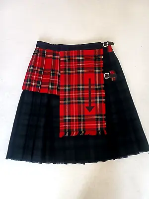 Mary Ratcliffe Upcycled  Wool Kilt Skirt Grunge Steampunk Heritage Uk 8 10 12 • $37.88