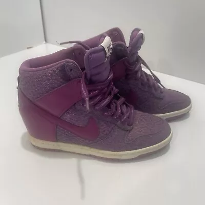 NIKE 2013  DUNK SKY HI HIDDEN WEDGE GRAPE 6us • $45