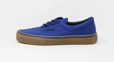 VANS Era Canvas Blue Print Gum Bottom Canvas Women Youth Shoes Sneakers • $40