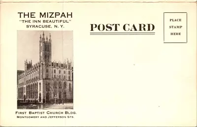 Mizpah The Inn Beautiful  Syracuse NY Advertising Linen Postcard & Map B97 • $11.04