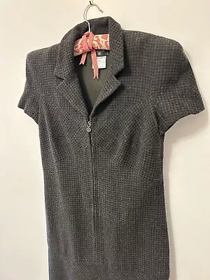 Vintage Chanel 42 Tweed Wool Dress • $755