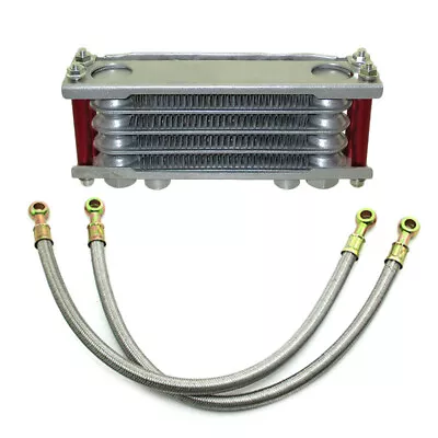 Universal Motorcycle Engine Radiator Oil Cooler For 125cc-190cc Pit Dirt Bikes • $58.95