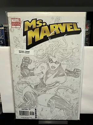 Ms Marvel #1' -rare-  Michael Turner Sketch  VARIANT  Cover - High Grade- • $60