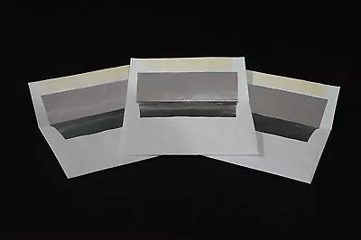 A-6 Announcement White Shiny Silver Foil Lined Envelopes - Various Quantities • $8.99