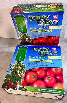 NEW Lot Of 2 Hanging Grow Bag Topsy Turvy Vertical Tomato Plants Planter • $44