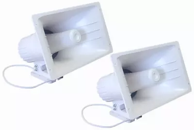 2 PACK PA Power Horn Speaker 100W Indoor Outdoor 100 Watt NIPPON AMERICA • $69.95