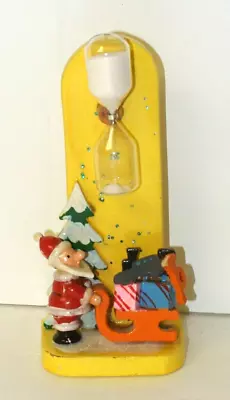 Vintage Japan Christmas Santa W/sleigh 3 Minute Egg Timer-IOB • $10.99