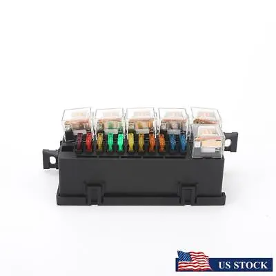 Relay Fuse Box High Temperature Resistant 11-way Fuse Box W/ 6 Relays & 11 Fuses • $26.90