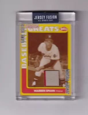 2021 Warren Spahn Jersey Fusion Gu Jersey Relic Milwaukee Braves • $13.99