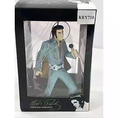 Elvis Presley Blue Suit With Microphone Christmas Tree Ornament Kurt's Adler NIB • $18.95