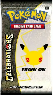 $6.99 • Buy Pokemon 25th Anniversary Celebrations Booster Pack (4 Cards) 1 Pack NEW SEALED
