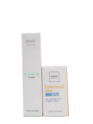 OBAGI Retinol 1.0 Cream (1 Oz.) & Professional-C Serum 10% (0.17 Oz) SET • $26