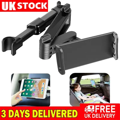 Car Back Seat Headrest Mount Tablet Holder Universal For IPad IPhone Phones GPS • £10.89