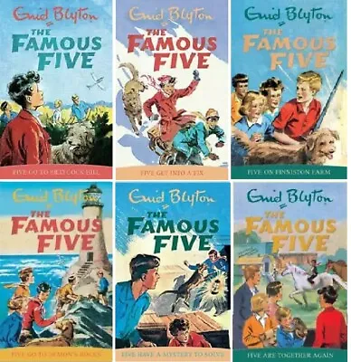 NEW SET Of 6 X FAMOUS FIVE Books 16-21 Enid Blyton 16 17 18 19 20 21 UPDATED COV • £21.50