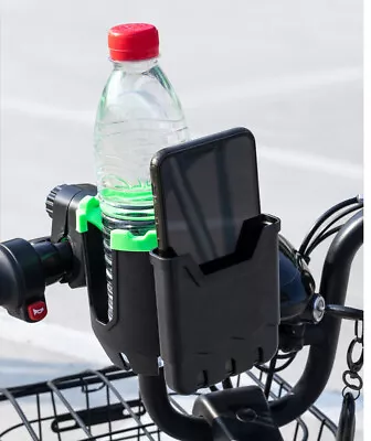 2-in-1 Universal Bike Cup Holder Water Bottle Cell Phone Drink Can Holders • $10.21