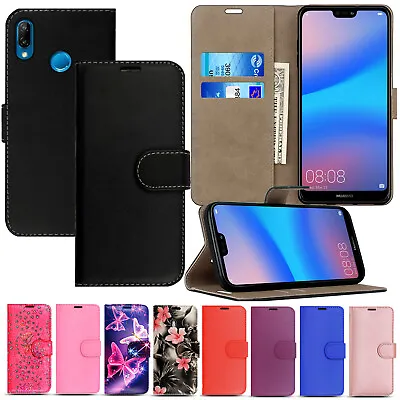 Case For Huawei P10 Lite P9 Plus P8 P1 Leather Flip Wallet Magnetic Phone Cover • £2.99