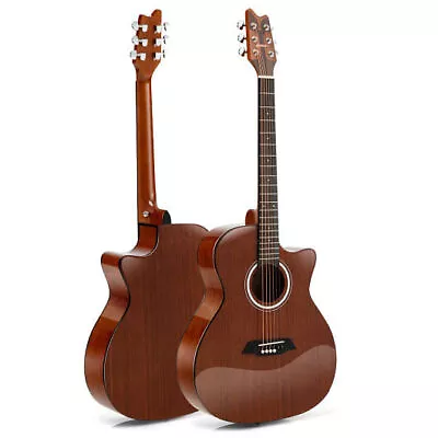 41 Inch Full Size Acoustic Guitar With Sapele Body Strap Picks • $122.74