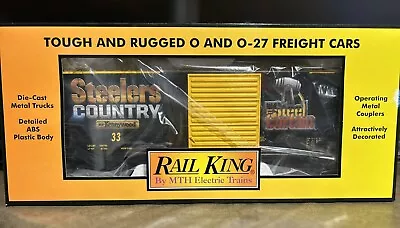 $175 • Buy Mth 30-74978 Pittsburgh Steelers Kennywood 40' High Cube Boxcar O Gauge Train