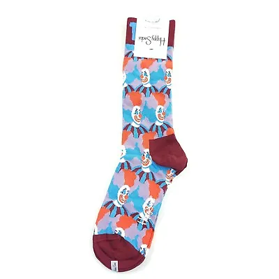 Happy Socks Clown Socks 1-Pair Total Mens 8-12 Unisex Bright & Colorful Wacky • $14.99