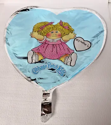 Vintage 1984 Cabbage Patch Kids Girl Heart Mylar Balloon  My Name Is  • $8