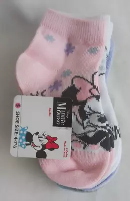 Disney Minnie Mouse Socks 5 Pack /Size Small / Shoes Size 4 -7 1/2 NWT. • $6.98
