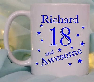 PERSONALISED 13th 16th 18th 21st 30th 40th 50 BIRTHDAY GIFT FOR HIM MUG BOYS MEN • £10.95