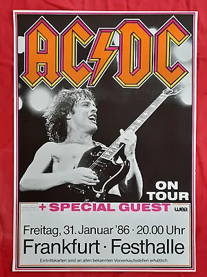 $249.95 • Buy +++ 1986 AC/DC Concert Poster 31.1. Frankfurt Germany 1st Print