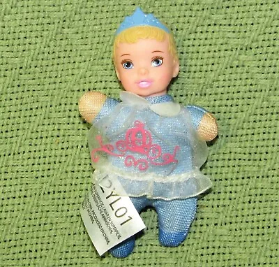Tollytots Mini Disney Cinderella  Princess Baby My First Doll 4  Blue With Crown • $15