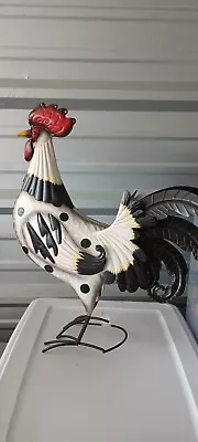 Metal Rooster Decor Garden Statue Outdoor Chicken Sculpture Yard Art Kitchen 20  • $40