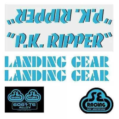 SE Racing - 80'S PK Ripper Decal Set In Baby Blue With Black Shadow - Old School • $60.50