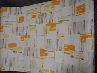 £15.99 • Buy Vintage St Micheal Wallpaper Grey, Orange, Yellow Part Roll (1008) 50s 60s 70s
