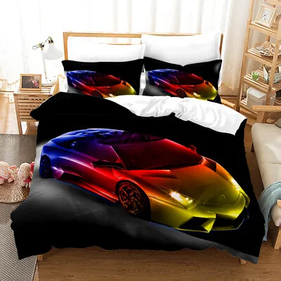 Lamborghini Shadow Bedding Set Queen King Single Quilt/Doona Cover Pillowcase • $19.99