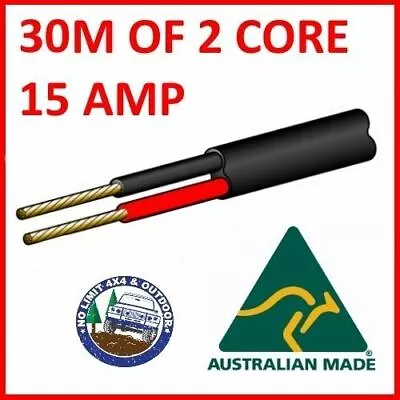 3mm 30m Twin Core Wire Rolls Cable Automotive Battery Auto Electrical 12v 24v • $40.24