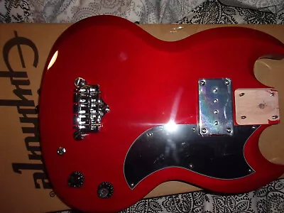 Loaded Body Epiphone SG Bass Guitar E1 Cherry Red Front Mint Small Scuff On Back • $139.99