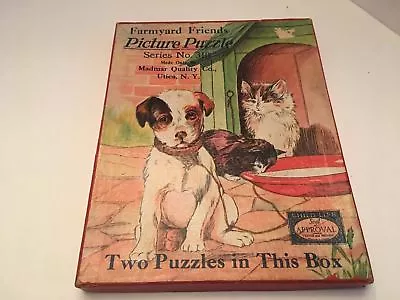 Vintage Set Of 2 Madmar Farmyard Friends Picture Puzzles 12 Pieces • $8.99