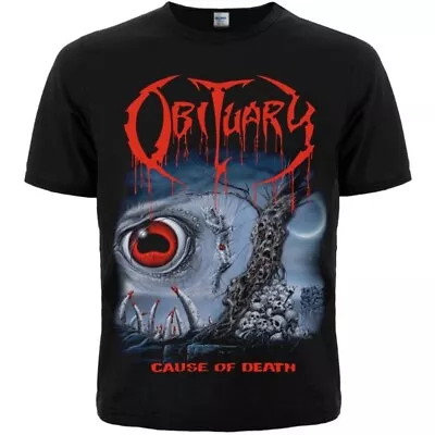 Obituary  Cause Of Death  Black T-Shirt Death Morbid Angel • $20.88