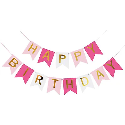 Happy Birthday Bunting Banner Letter Hanging Card Party Decoration Garland • £2.25